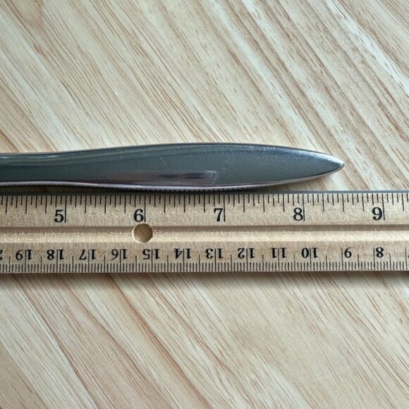 2 Fantasy Dinner Knives Oneida 1881 Rogers Stainless Atomic MCM 8.5" - Picture 6 of 6